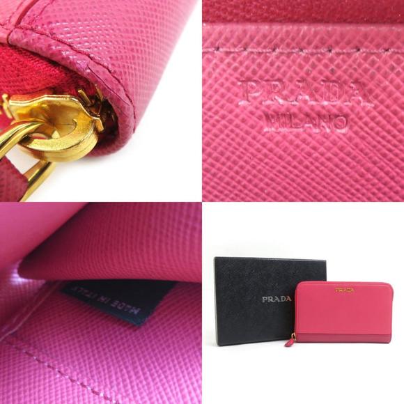 Prada Compact Wallet in Pink Leather for Women (h31458a)